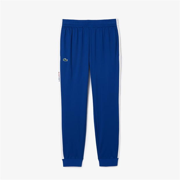 Pantaloni de trening Lacoste tenis capitan alb