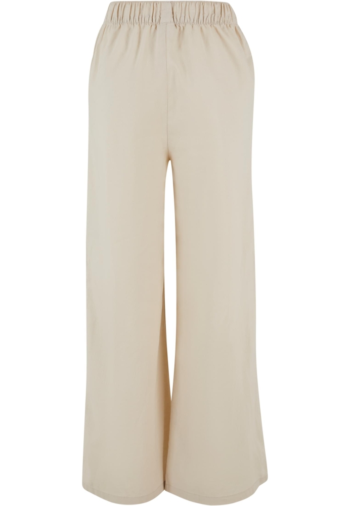 Pantaloni Linen Mixed Wide pentru Femei bej Urban Classics