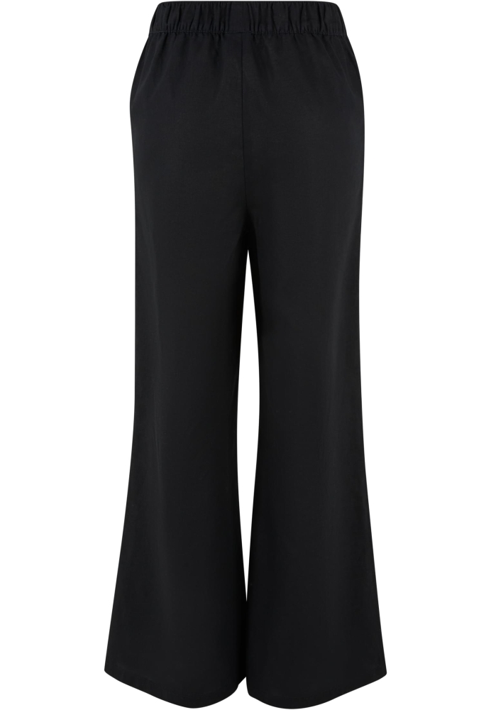 Pantaloni Linen Mixed Wide pentru Femei negru Urban Classics