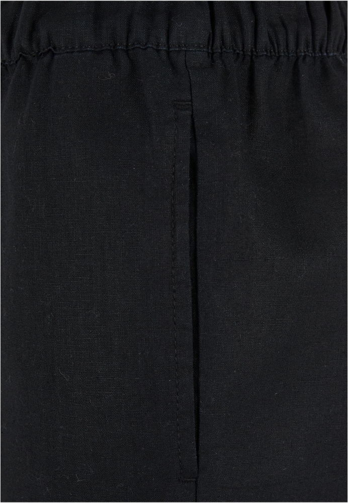 Pantaloni Linen Mixed Wide pentru Femei negru Urban Classics