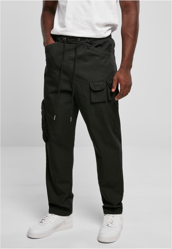 Pantaloni model asimetric negru Urban Classics