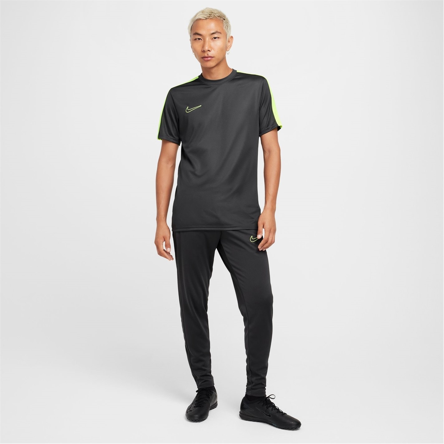 Pantaloni Nike Dri-FIT Academy Zippered Soccer pentru Barbati gri galben