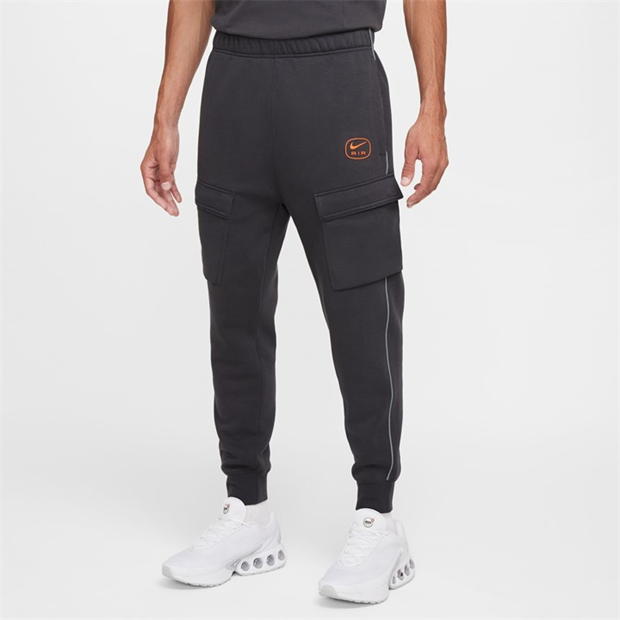 Pantaloni Nike NSW SW AIR CARGO FLC BB gri portocaliu