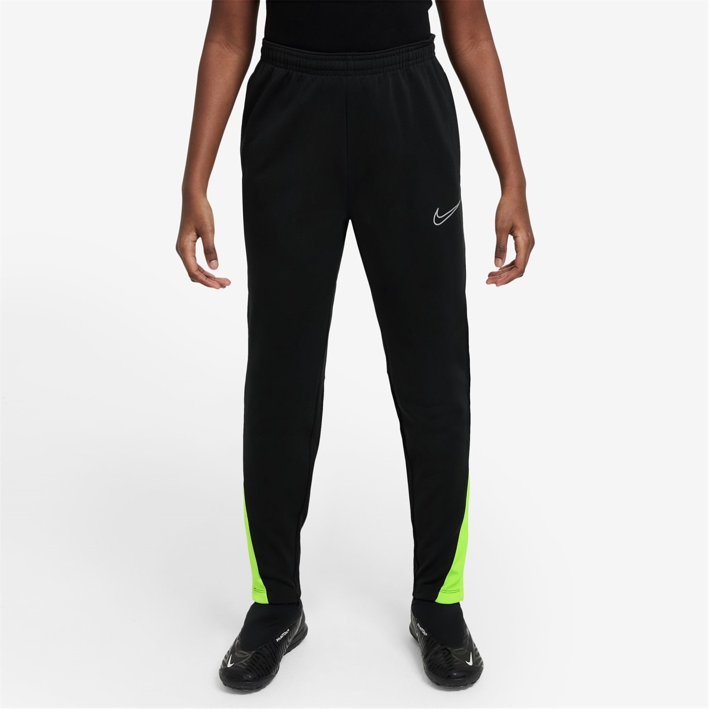 Pantaloni Nike Therma-FIT Academy Big Soccer pentru Copii negru galben