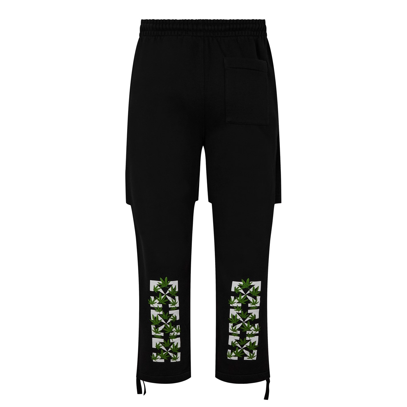 Pantaloni OFF alb Off Dble pentru barbati negru verde