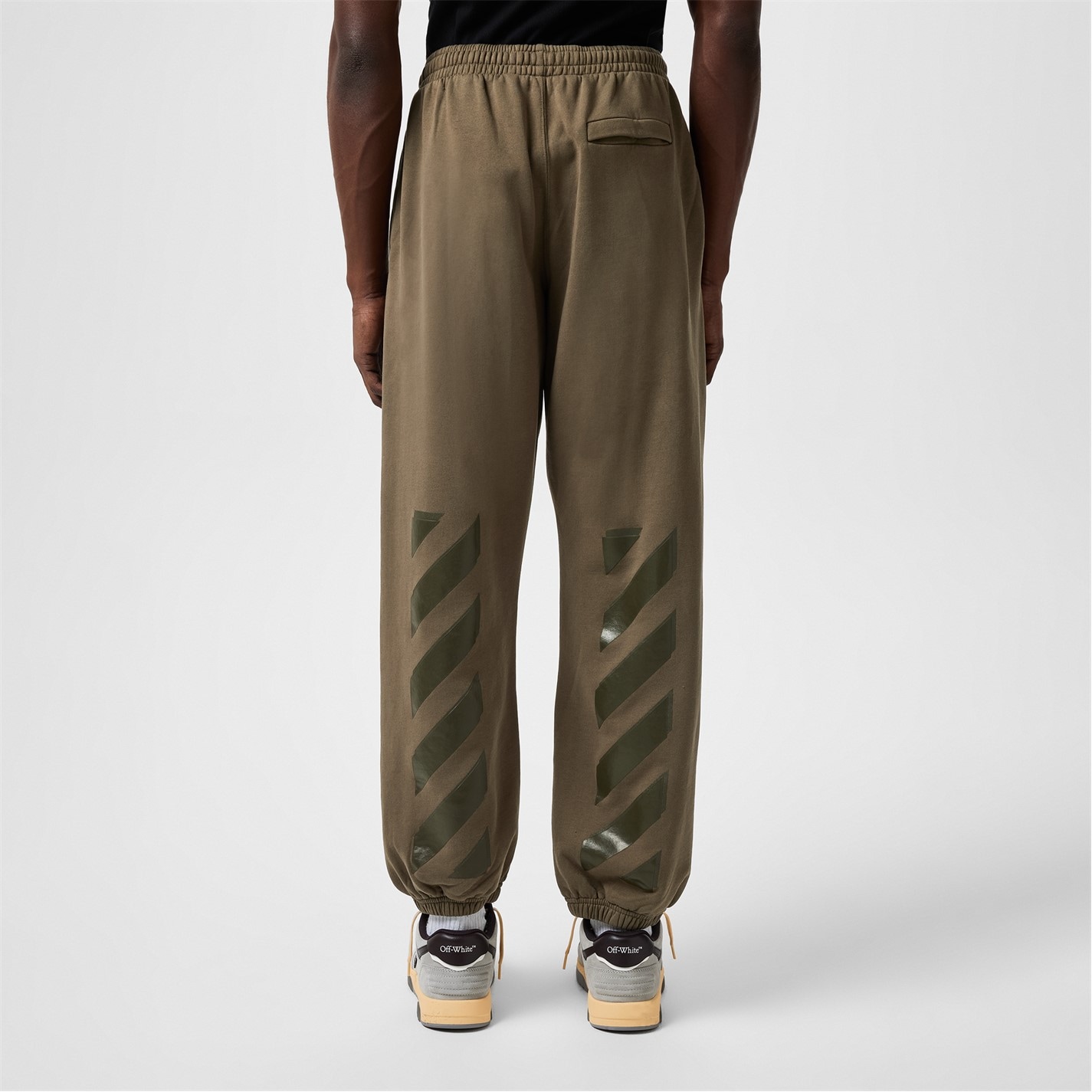 Pantaloni OFF alb Off Slm pentru barbati military verde