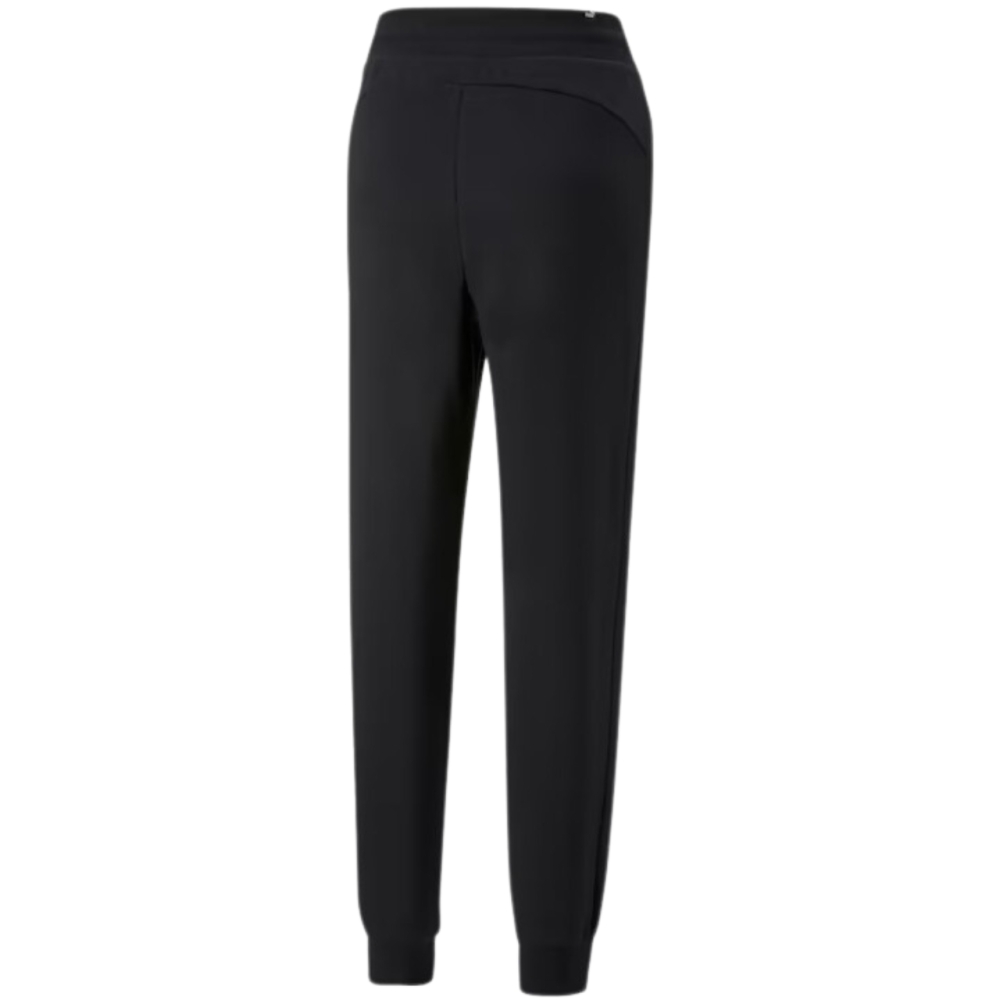 Pantaloni Pum ESS+ broderie High-Waist FL negru 670007 01 pentru Femei