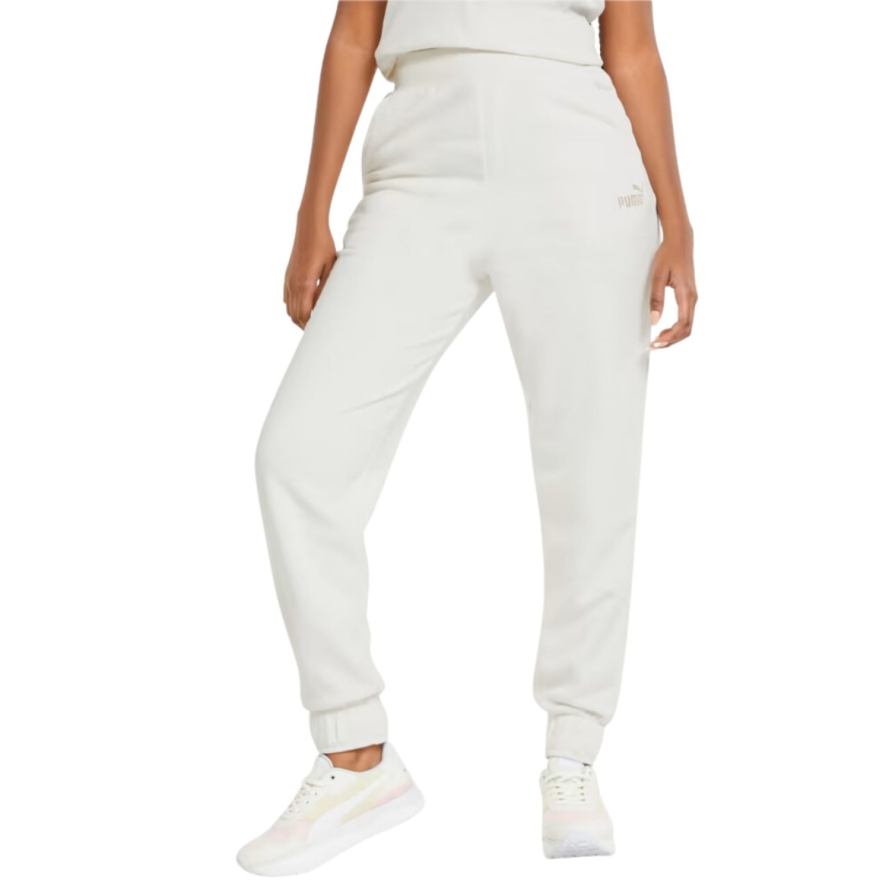 Pantaloni Puma ESS+ broderie High-Waist FL cream 670007 99 pentru Femei