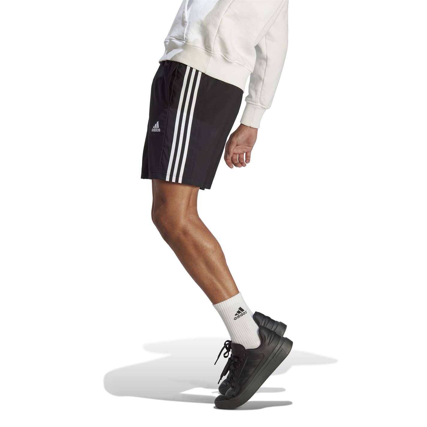 Pantaloni scurti adidas 3-Stripes pentru Barbati negru alb