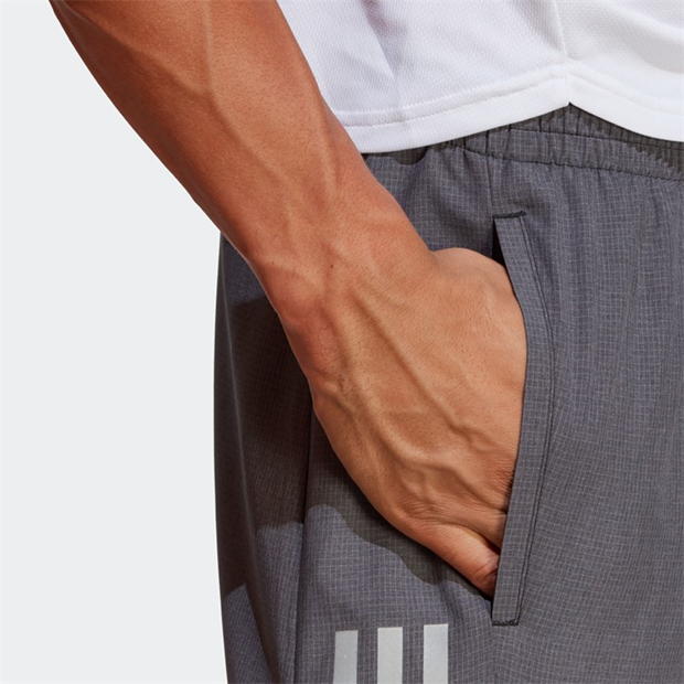 Pantaloni scurti adidas Own the Run Heather pentru Barbati negru gri