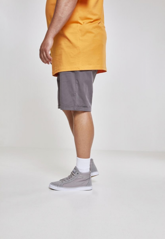 Pantaloni scurti chino stretch gri inchis Urban Classics