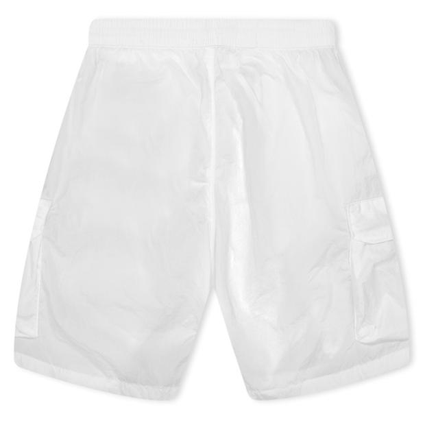 Pantaloni scurti CP COMPANY Lens pentru baieti gauze alb