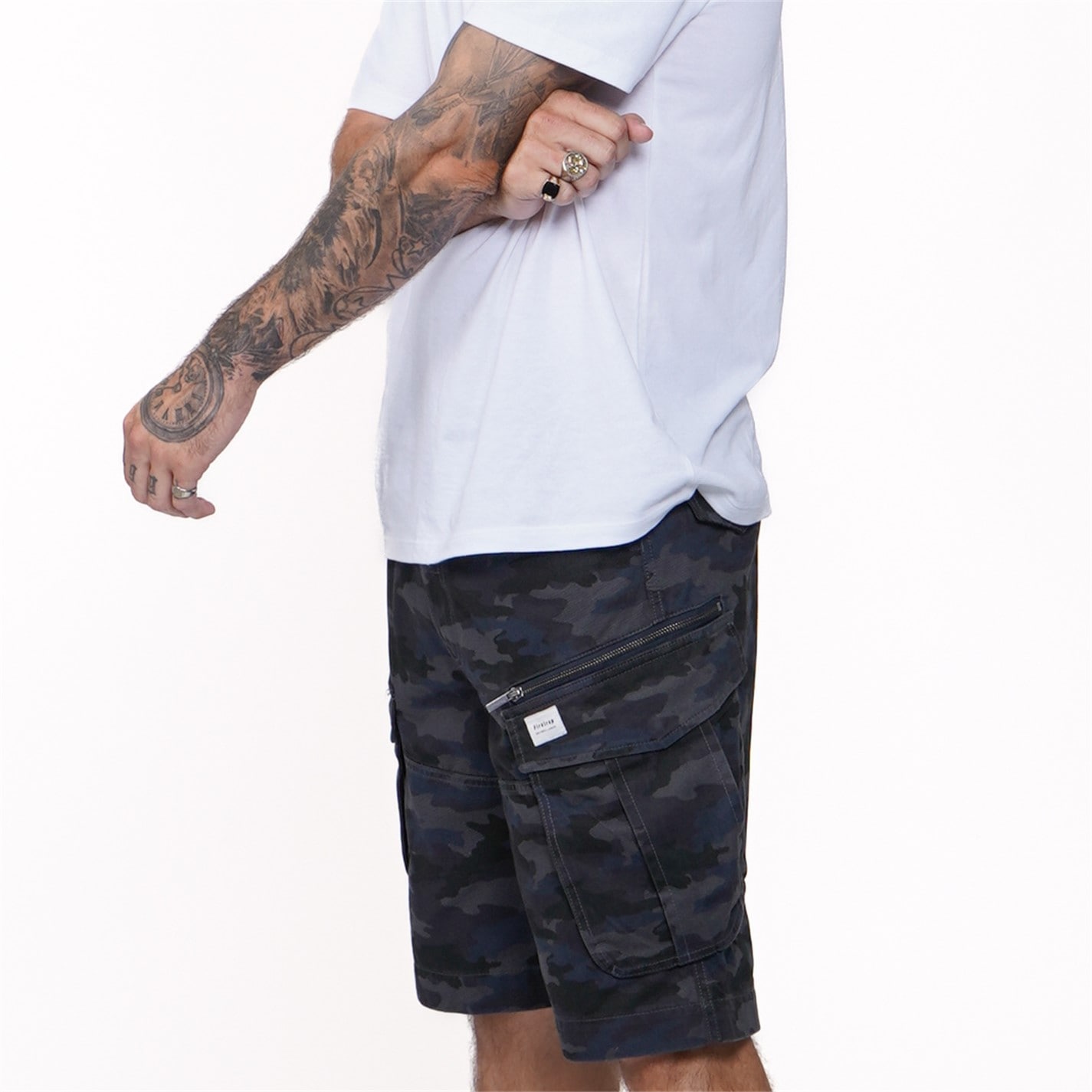 Pantaloni scurti Firetrap BTK bleumarin camuflaj