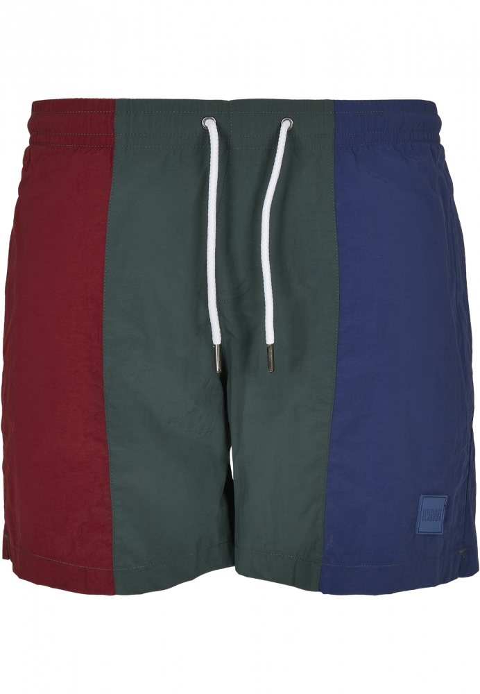 Pantaloni scurti inot trei culori visiniu verde Urban Classics