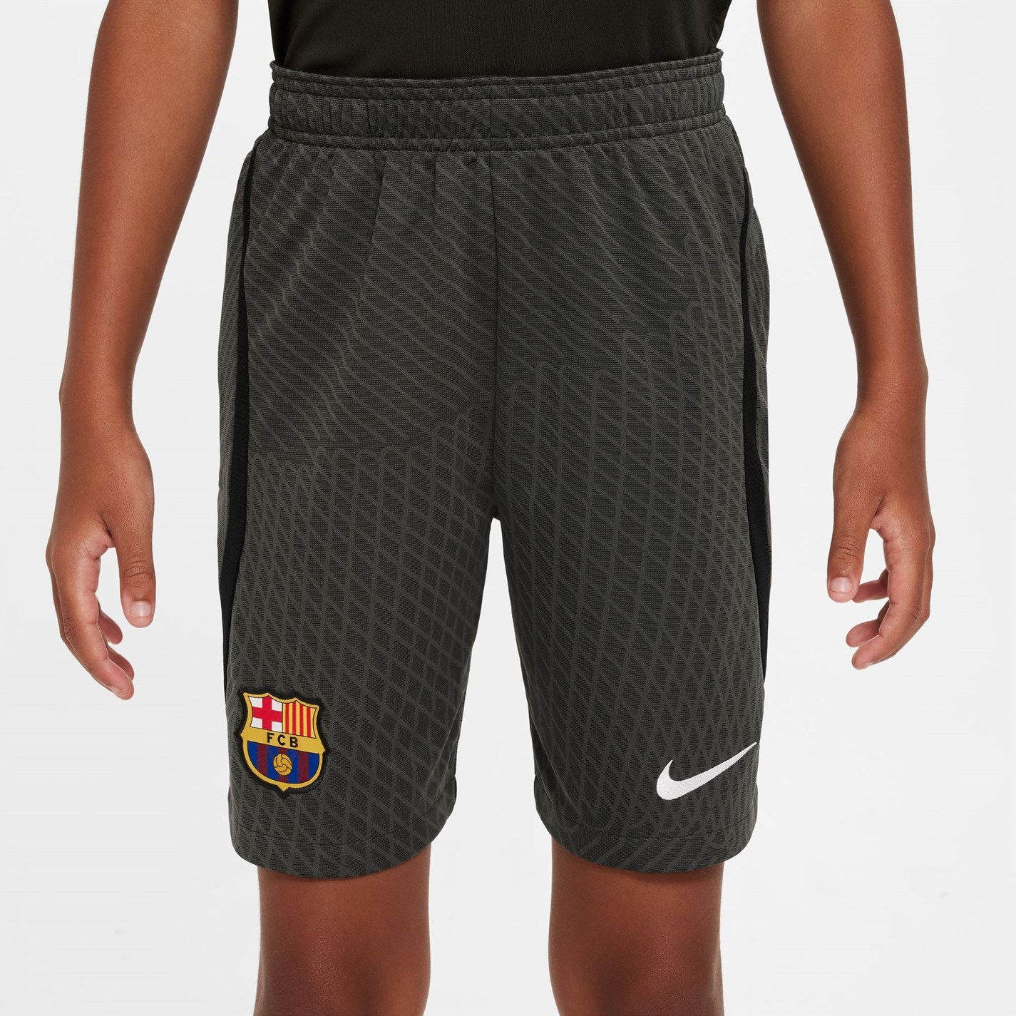 Pantaloni scurti Nike Barcelona Strike 2023 2024 Juniors bej negru