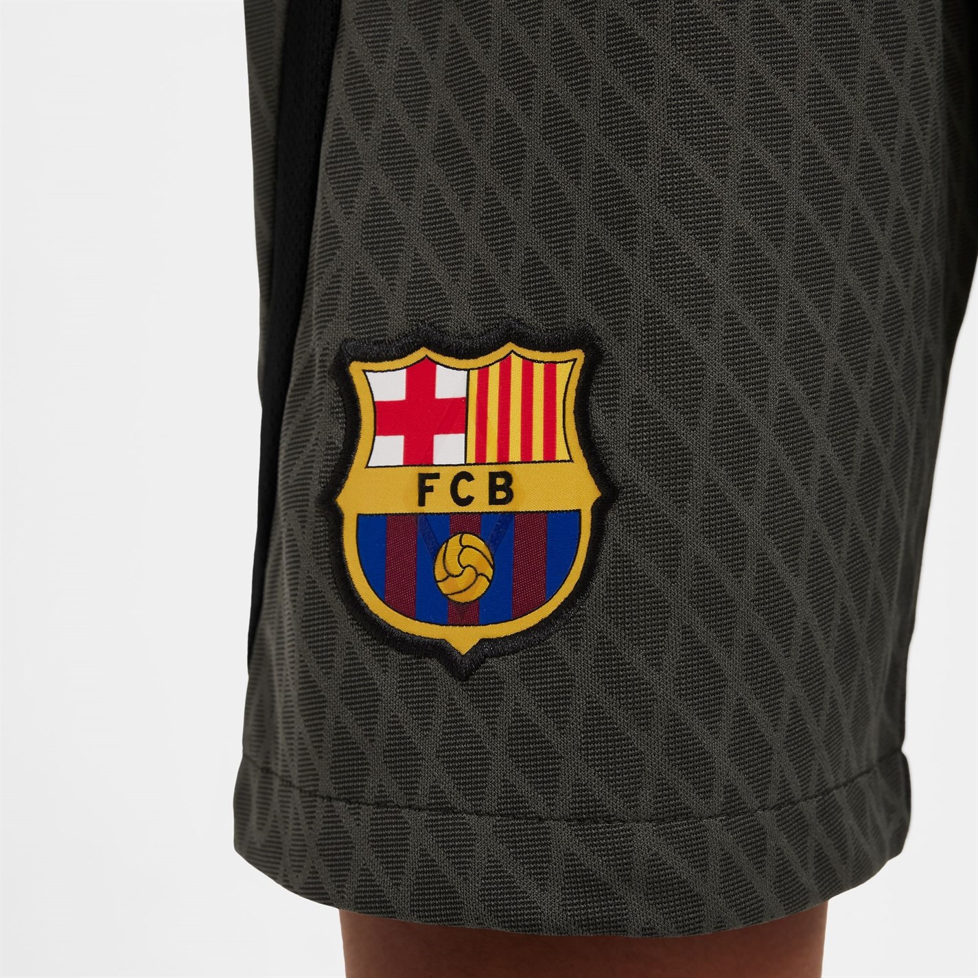 Pantaloni scurti Nike Barcelona Strike 2023 2024 Juniors bej negru