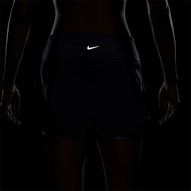 Pantaloni scurti Nike Dri-FIT Swift Mid-Rise 3 2-in-1 pentru femei albastru argintiu