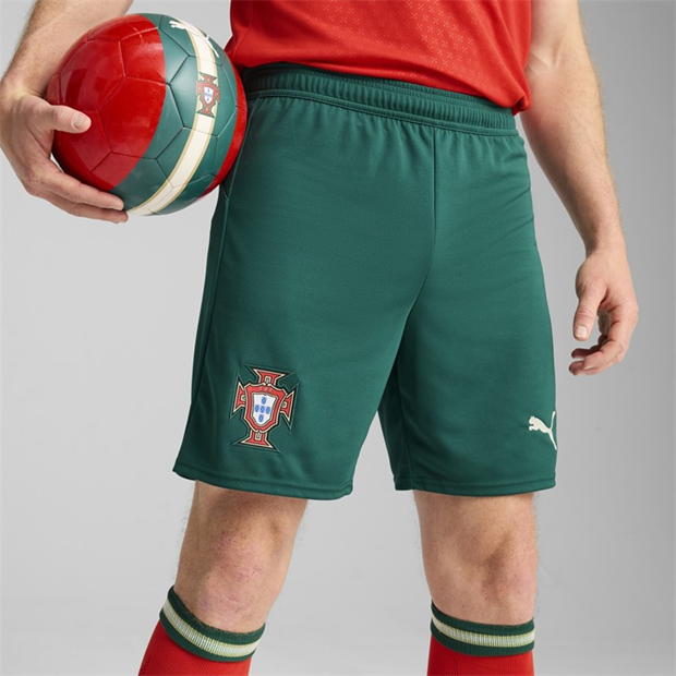 Pantaloni scurti Puma Portugalia Acasa 2025 pentru adulti verde galben