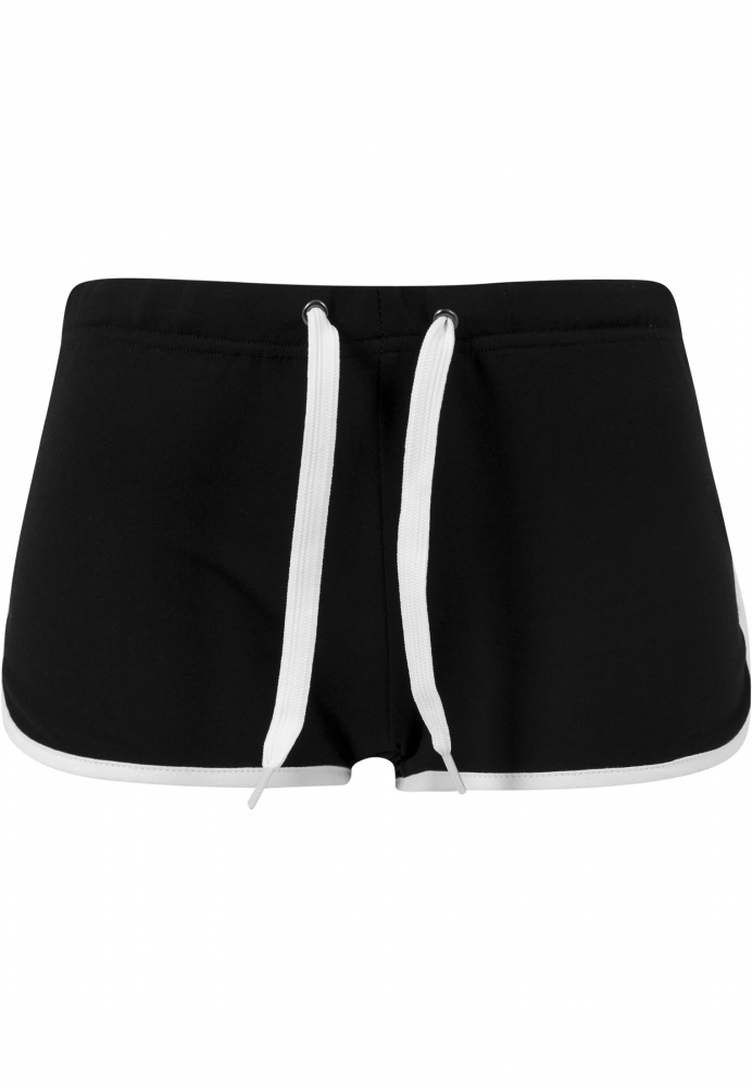 Pantaloni scurti sport femei negru alb Urban Classics