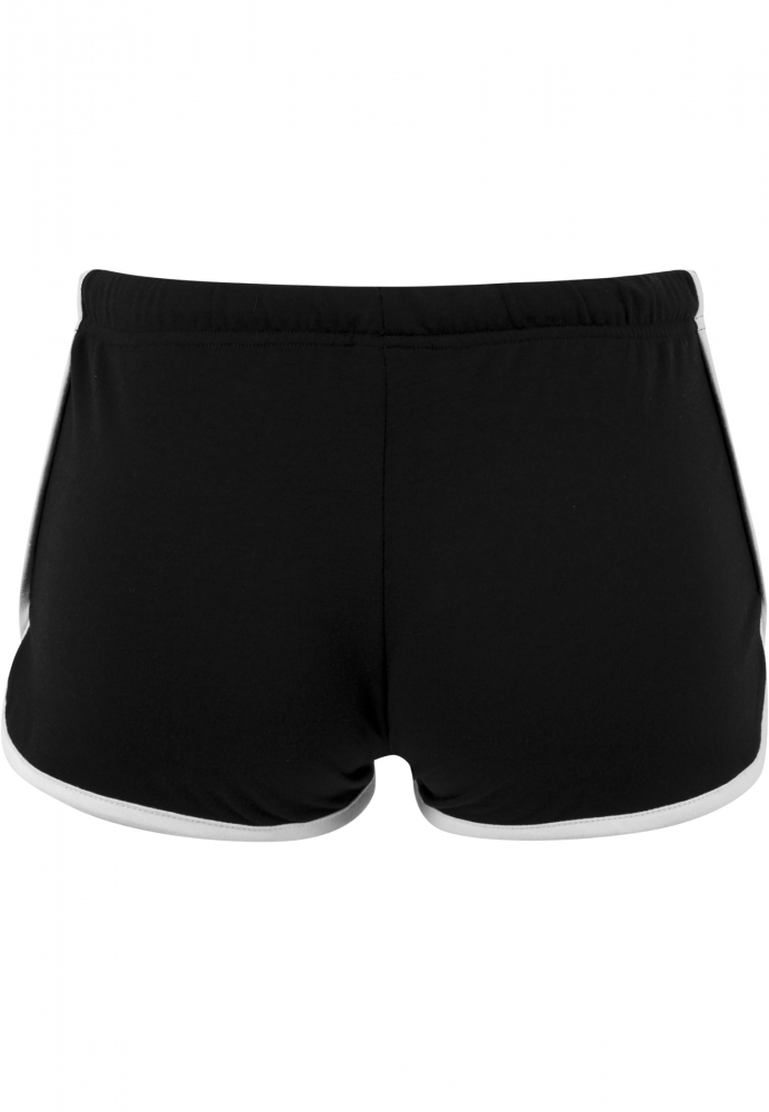 Pantaloni scurti sport femei negru alb Urban Classics