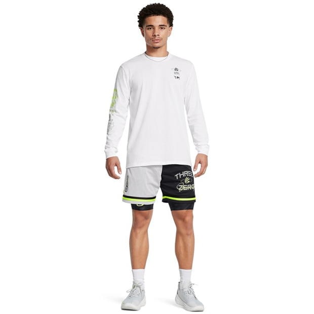 Pantaloni scurti Under Armour Curry Statement pentru adulti gri negru galben