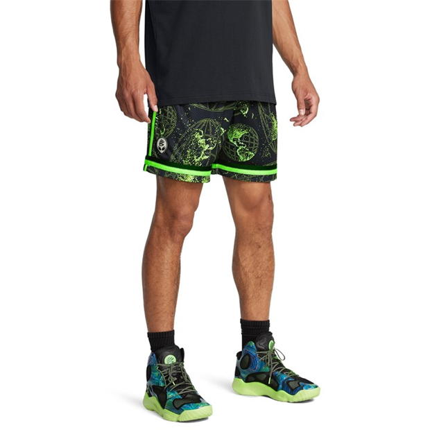 Pantaloni scurti Under Armour Curry Statement pentru Barbati negru gri verde