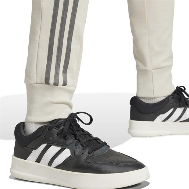 Pantaloni sport adidas Essentials French Terry conici Cuff 3- Stripes alb