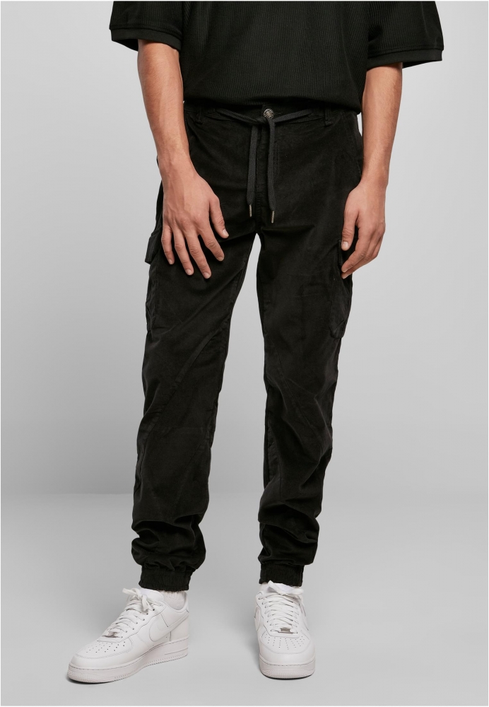 Pantaloni sport cargo din reiat negru Urban Classics