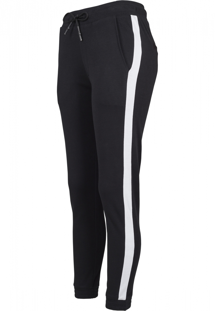 Pantaloni sport Interlock pentru Femei negru alb Urban Classics