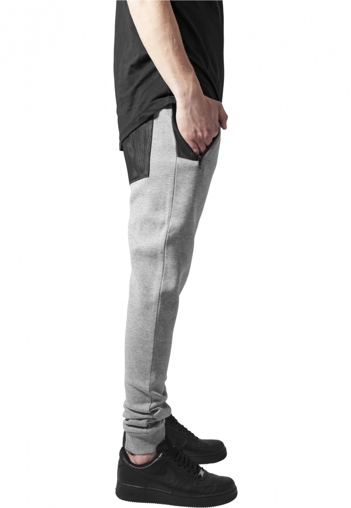 Pantaloni sport urban Tech gri negru Urban Classics