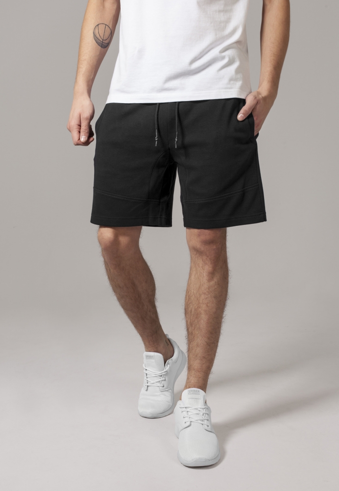 Pantaloni sport scurti Interlock negru Urban Classics