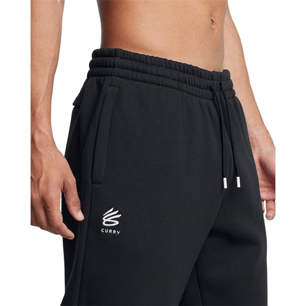 Pantaloni sport Under Armour Curry Splash pentru Barbati negru alb