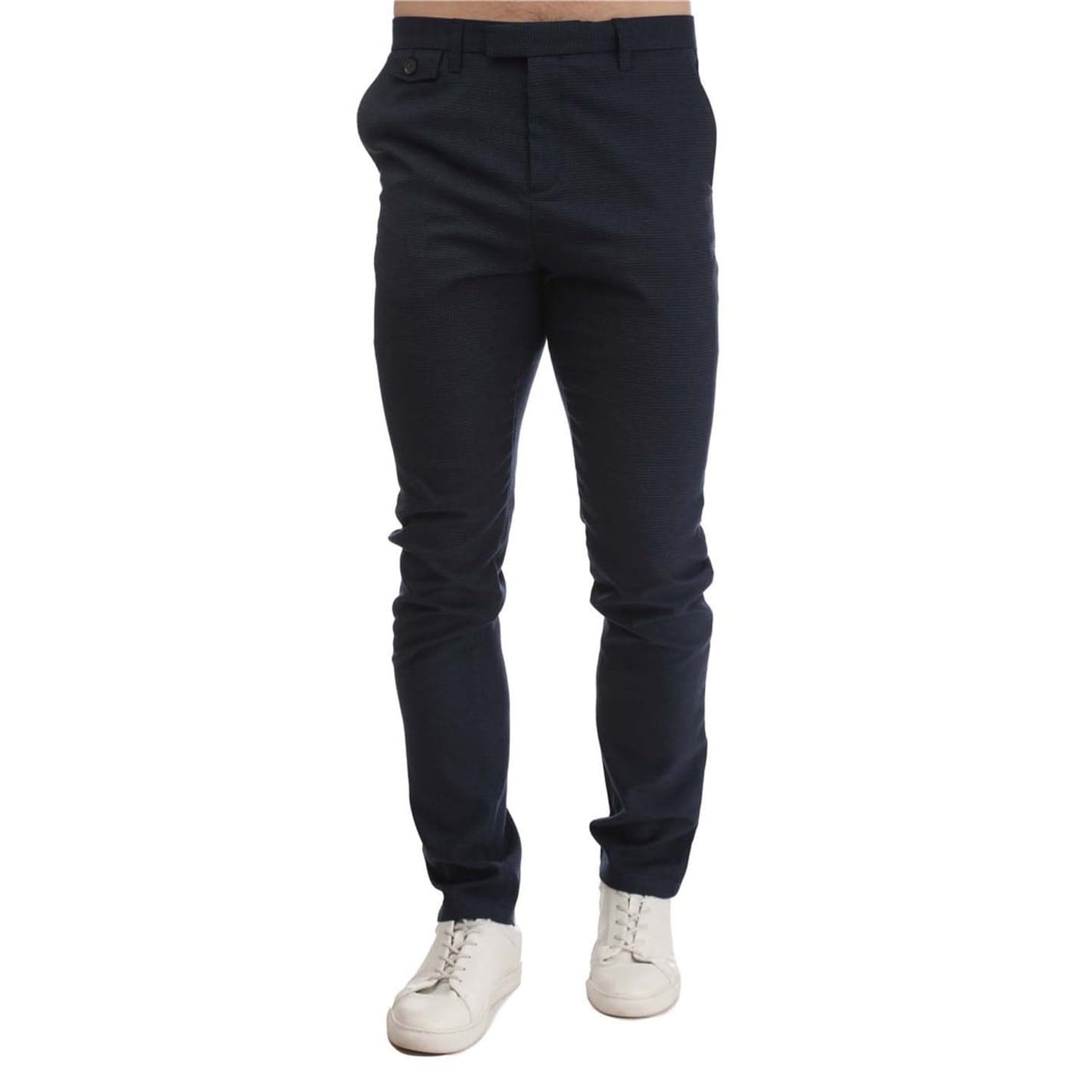 Pantaloni Ted Baker Ted Zieyech pentru barbati inchis albastru