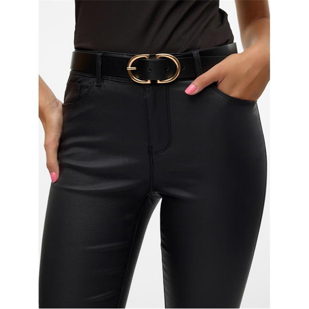 Pantaloni Vero Moda Svn Coated dama negru