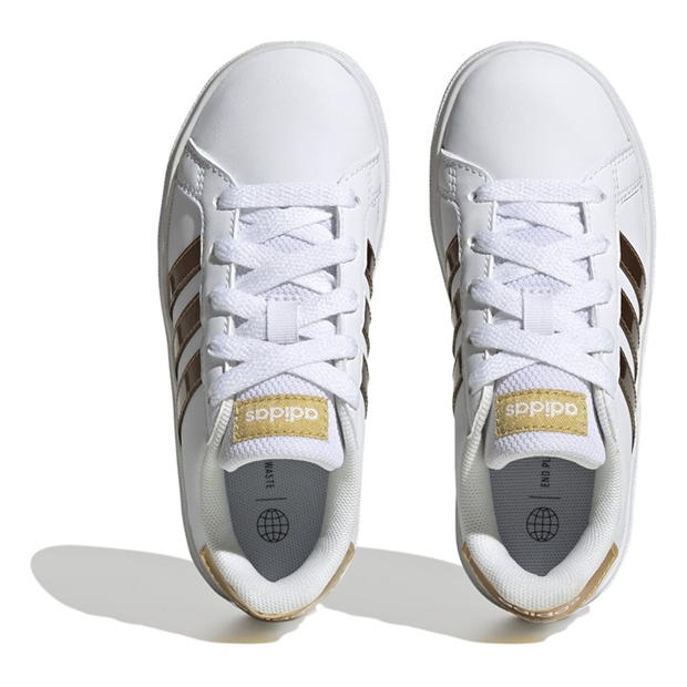 Pantofi cu siret adidas Grand Court Sustainable Lifestyle tenis gri alb ma