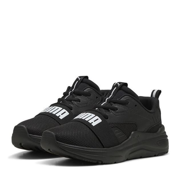 Pantofi Sport Puma Wired SoftRide Juniors triple negru