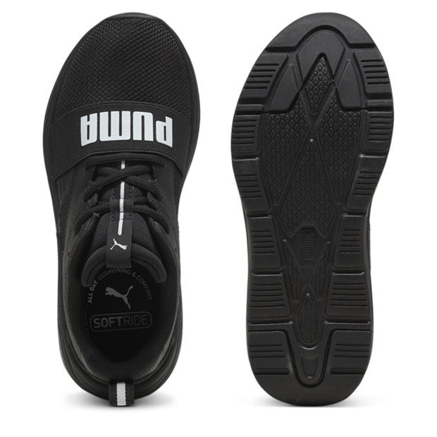 Pantofi Sport Puma Wired SoftRide Juniors triple negru