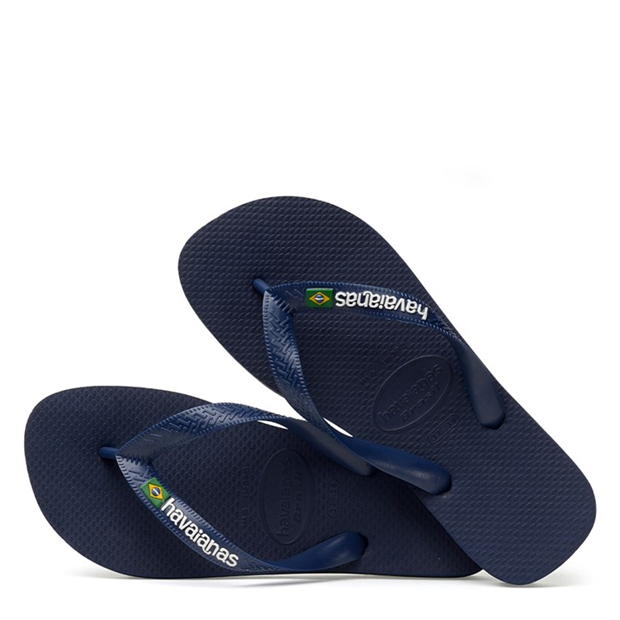 Papuci de plaja Havaianas Brasil Logo bleumarin albastru