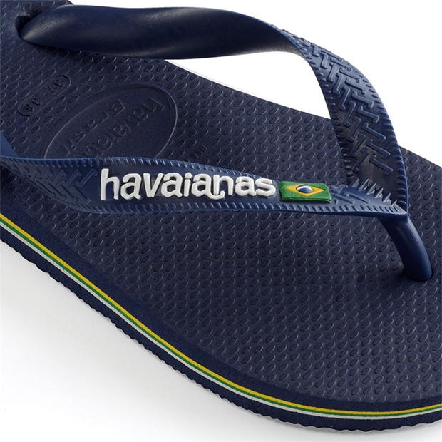 Papuci de plaja Havaianas Brasil Logo bleumarin albastru