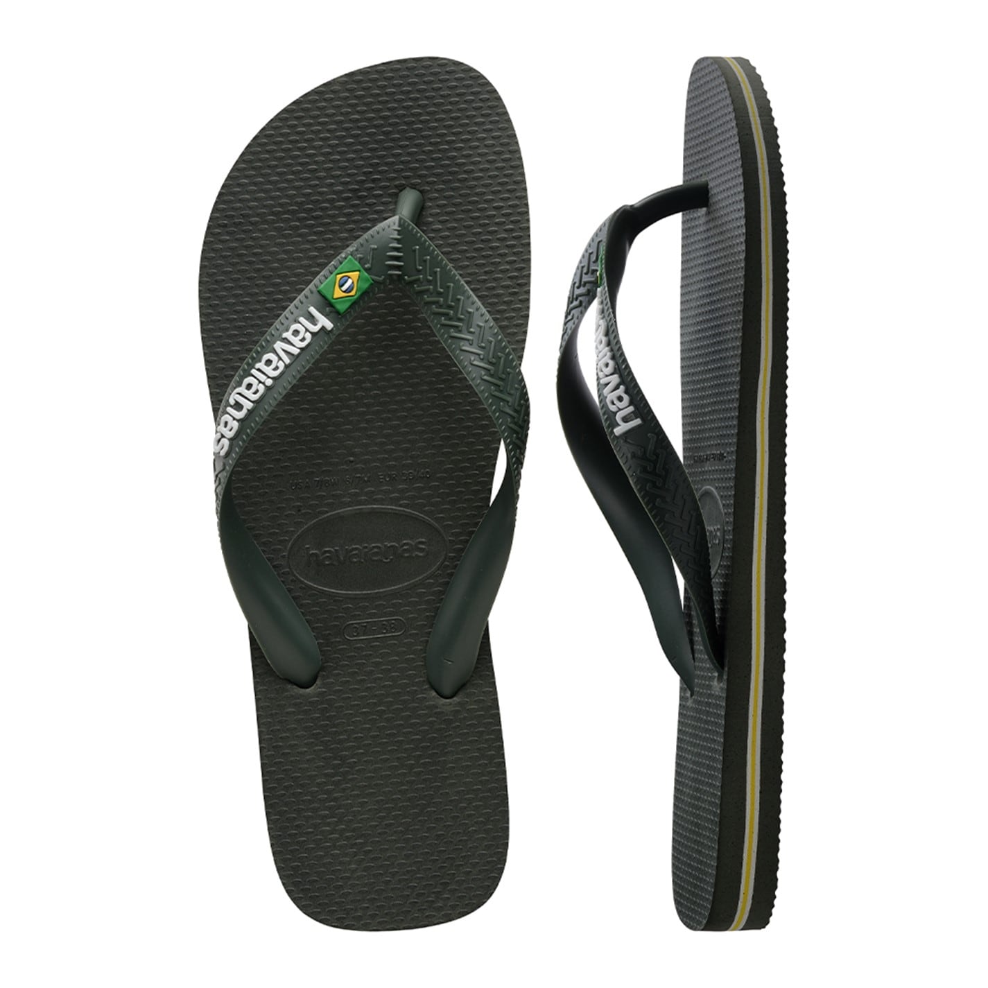 Papuci de plaja Havaianas oliv verde