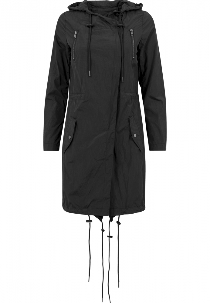 Parka asimetrica femei negru Urban Classics