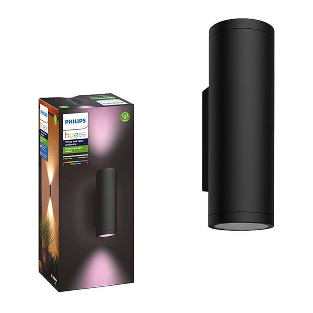 Philips Hue Philips Hue Appear Outdoor Smart Wall Light negru multicolor format and universal