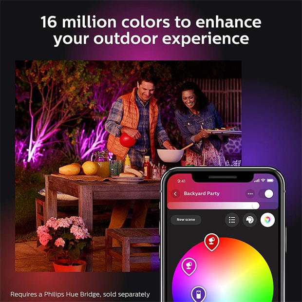 Philips Hue Philips Hue Lily Outdoor Smart Spotlight 3P multicolor format and universal