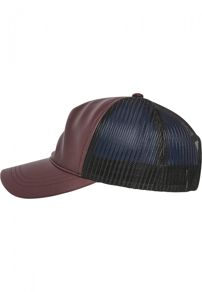 piele ecologica Trucker maro inchis Flexfit negru