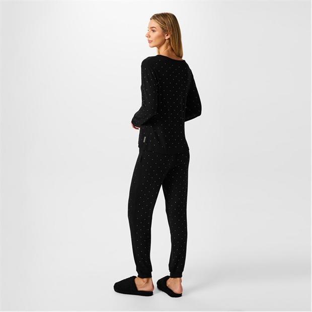 Pijamale Biba Biba Rhinestone negru