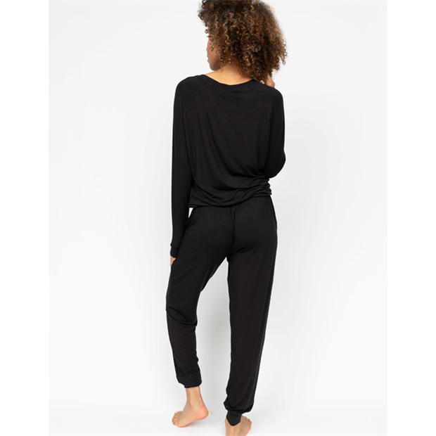 Pijamale Cyberjammies Cyber Parker Slouch Jersey pentru femei negru