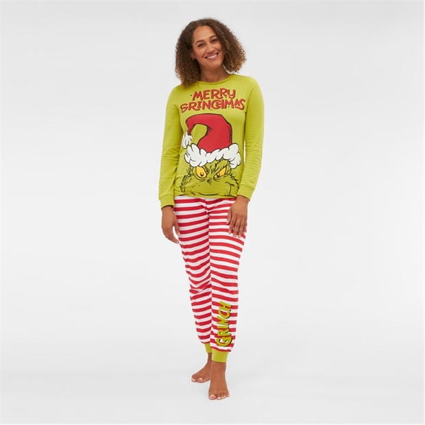 Pijamale Family Craciun Grinch pentru Femei cu personaje