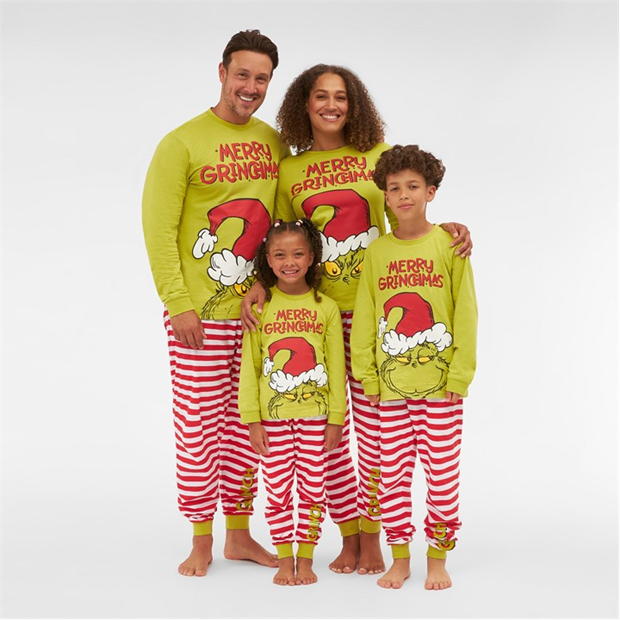 Pijamale Family Craciun Grinch pentru Femei cu personaje