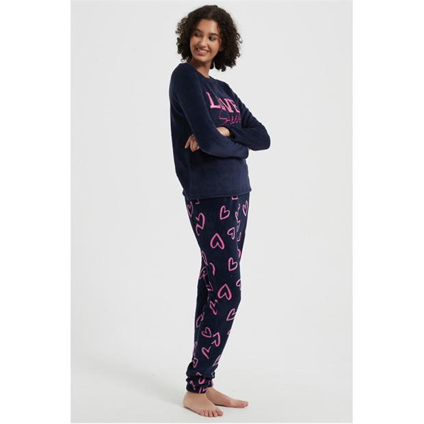 Pijamale Linea Love Sleep bleumarin