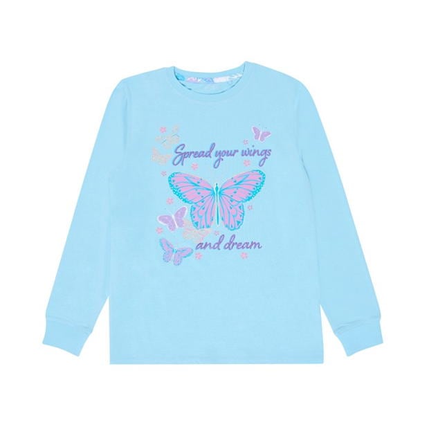 Pijamale Miso Butterfly pentru fete albastru